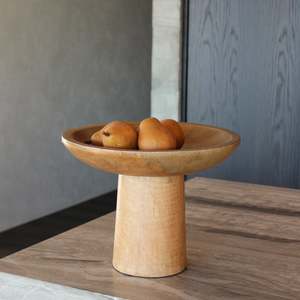 Bowls Plates Chopsticks: Dulang Pedestal Bowl Natural