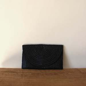 Palm Leaf Clutch — Black