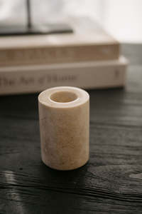 Homewares Objects: Alina Candle Holder — Cream Marble