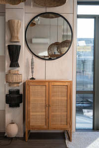 Furniture: Sana Rattan Weave Cabinet 80cm