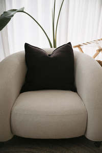 Flaxmill Linen Cushion in Mahogany
