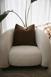 Flaxmill Linen Cushion in Pecan