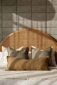 Flaxmill Lodge Long Cushion in Fenugreek