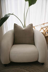 Textiles: Cassia Cushion in Greige