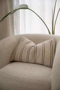 Cushions: Vinnie Lumbar Cushion in Natural
