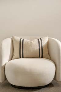 Textiles: Mila Lumbar Cushion in Oyster