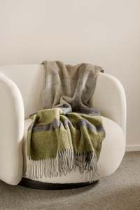 Throws Bedcovers: Baya Brunswick Olive Throw