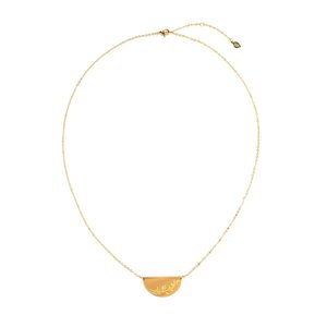 Products: Necklace - Stainless Steel with 18k gold plate a delicate piece with a message of faith and strength Sachii