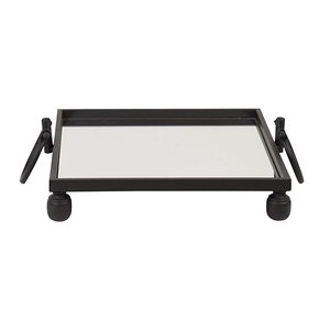 Black Metal Large Rectangle Tray Sachii