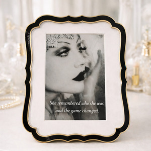 Art Deco Black, White and Gold Vintage quote frame Sachii