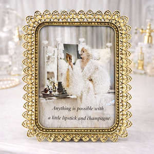Photo Frame frilled gold metal Sachii