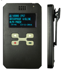 Waterproof rechargeable pager