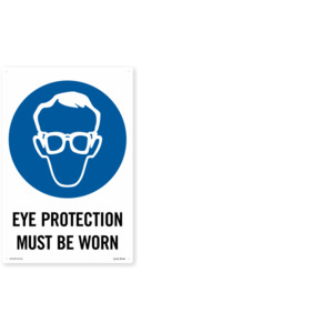 Products: Mandatory Eye Protection Must Be Worn Safety Sign SafeTradie