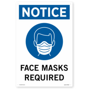 Products: Mandatory Face Masks Required Safety Sign SafeTradie
