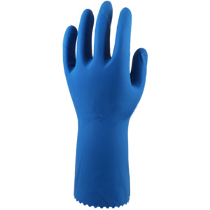Blue Silverlined Bulk Household Rubber Gloves SafeTradie