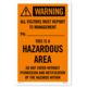 Hazard Hazardous Area Report To Management Safety Sign SafeTradie