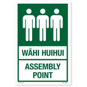 Te Reo Assembly Point Safety Sign SafeTradie