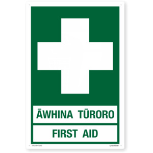 Te Reo First Aid Safety Sign SafeTradie