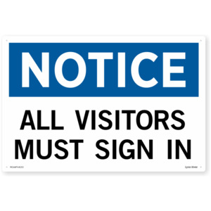 Mandatory All Visitors Must Sign Safety Sign SafeTradie