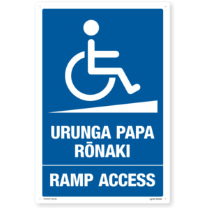 Te Reo Ramp Access Safety Sign – SafeTradie