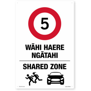 Products: Te Reo Shared Zone Safety Sign – SafeTradie