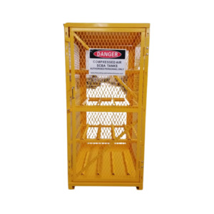 Products: SCBA Tank Storage Cabinet Rack Cage 12 Cylinder Capacity Heavy-Duty Storage