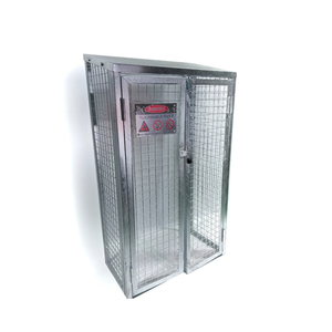 Products: 45kg Gas Bottle Cage with Shelf Galvanized Secure Storage