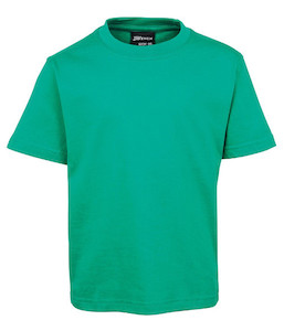 Children's Collection: 1KT JB's Kids Cotton Tee, Kelly Green, Sizes 2 to 14 - Safety Equipment NZ, Tauranga, Hamilton, Cambridge, Rotorua, BOP