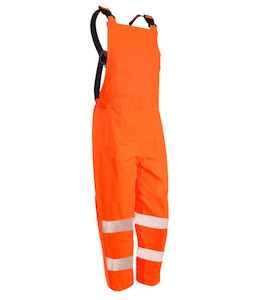 801072 Safe-T-Tec Essentials PU Coated Bib Trousers, Orange with Tape, Sizes S t&hellip;