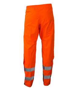 Jackets & Rainwear: PCR4080 Caution StormPro Elastic Waist Over Trouser, Orange, Sizes 3XS to 12XL - Safety Equipment NZ, Tauranga, Hamilton, Cambridge, Rotorua, BOP