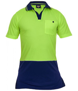 PCP1210 Caution Hi-Vis Day Only Microfibre Polo, Yellow/Navy, Sizes S to 13XL - &hellip;