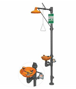 Emergency Showers: G1993 pH7 Safety Station with Eye/Face Wash – With Plastic Bowl - Safety Equipment NZ, Tauranga, Hamilton, Cambridge, Rotorua, BOP