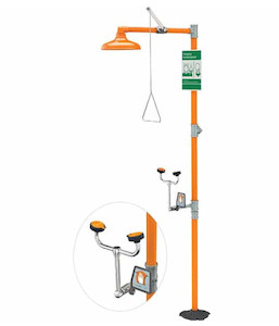 Emergency Showers: GC1931 pH7 Safety Station with Eye/Face Wash - No Bowl - Safety Equipment NZ, Tauranga, Hamilton, Cambridge, Rotorua, BOP
