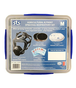 Products: STSFF01 STS Shigematsu CF01 Full Mask - Paint & Agricultural Spraying Respiratory Starter Kit, Medium - Safety Equipment NZ, Tauranga, Hamilton, Cambridge, Rotorua, BOP