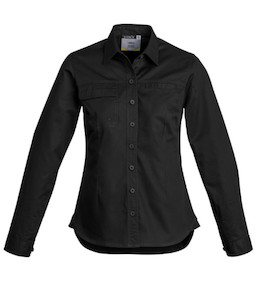 ZWL121 Syzmik Womens Lightweight Tradie Long Sleeve Shirt, Black, Sizes 8 to 24 &hellip;