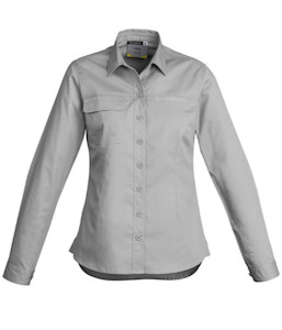 ZWL121 Syzmik Womens Lightweight Tradie Long Sleeve Shirt, Grey, Sizes 8 to 24 -&hellip;