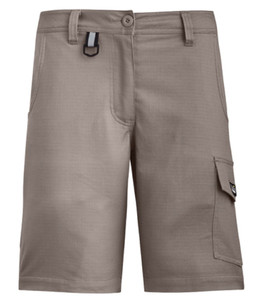 ZS704 Syzmik Womens Rugged Cooling Vented Short, Khaki, Sizes 4 to 24 - Safety E&hellip;