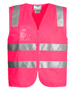 Products: ZV998 Syzmik Unisex Hi Vis Day/Night Zip Vest, Pink, Sizes XS to 7XL - Safety Equipment NZ, Tauranga, Hamilton, Cambridge, Rotorua, BOP