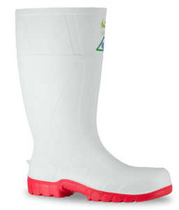 892-15010 Bata Safemate 400ml PVC White/Red Steel Toe Safety Gumboot, Sizes 3 to&hellip;