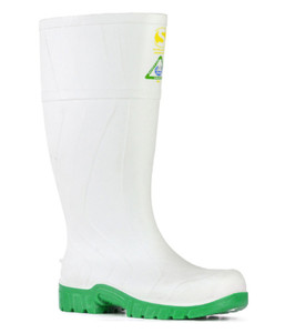892-17010 Bata Safemate 400ml PVC White/Green Steel Toe Safety Gumboot, Sizes 3 &hellip;