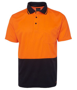 6HVNC JB's Hi Vis Non Cuff Traditional Polo, Orange/Navy, Sizes 2XS to 10XL/11XL&hellip;