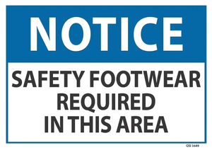 Products: Notice Safety Footwear Required In This Area - Safety Online