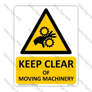 WA96 – Keep Clear of Moving Machinery Sign
