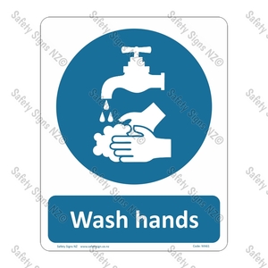 MA61 – Wash Hands Sign