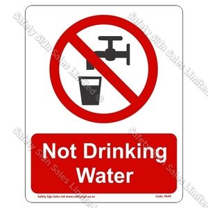 PA49 – Not Drinking Water Sign
