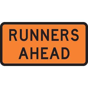 Runners Ahead Sign – Level 1