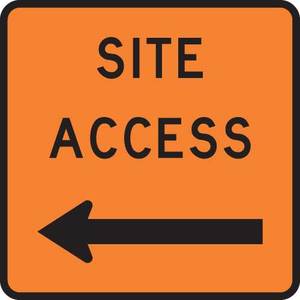 Other Temporary Signs Safety Signs Direct: Site Access Left Sign – Level 2