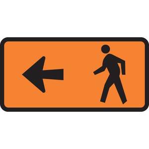 Pedestrian Cylist Signs Safety Signs Direct: Pedestrian Direction Indicator – Turn Left – Level 1