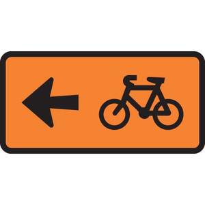 Cyclist Turn Left Sign – Level 1