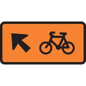 Pedestrian Cylist Signs Safety Signs Direct: Cyclist Veer Left Sign – Level 1